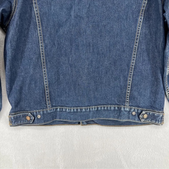 Vintage Levi's Easy Rider Dark / Mid Wash Denim Jean Jacket Large Y2K 70550-0496 - Picture 6 of 13